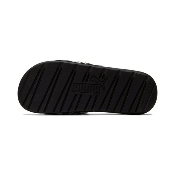 PUMA Men\'s Cool Cat Slide Sandal. Black/Multi-white Logo Size 11